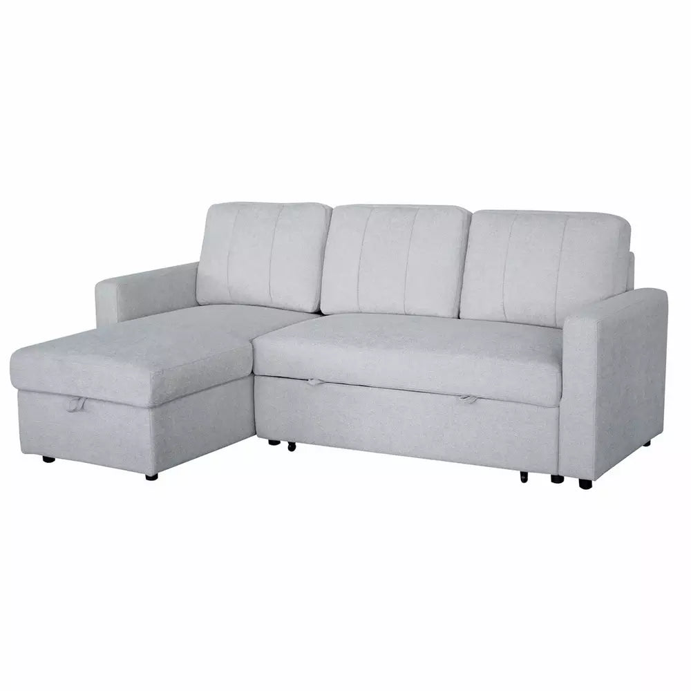 Aspire Nexis Left Hand Storage Chaise Sofa Bed- Grey