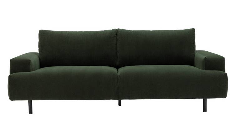Habitat Julien Fabric 3 Seater Sofa - Green