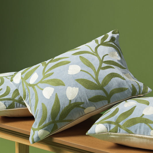 Habitat x Scion Odette Crewel Embroidery Cushion - 40x55cm