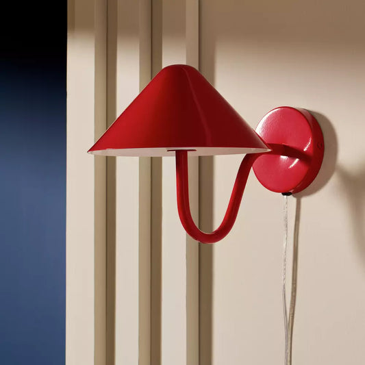 Habitat Wave Metal Wall Light - Red