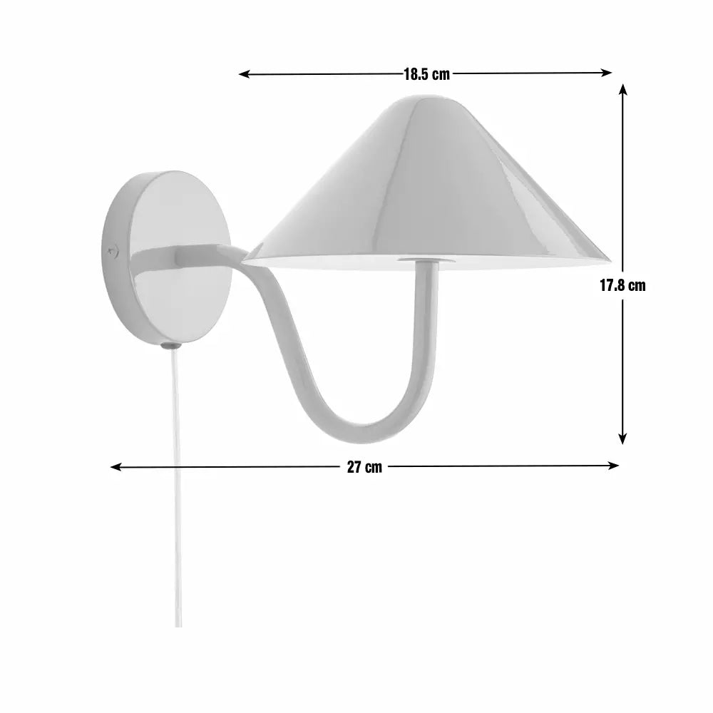 Habitat Wave Metal Wall Light - Red