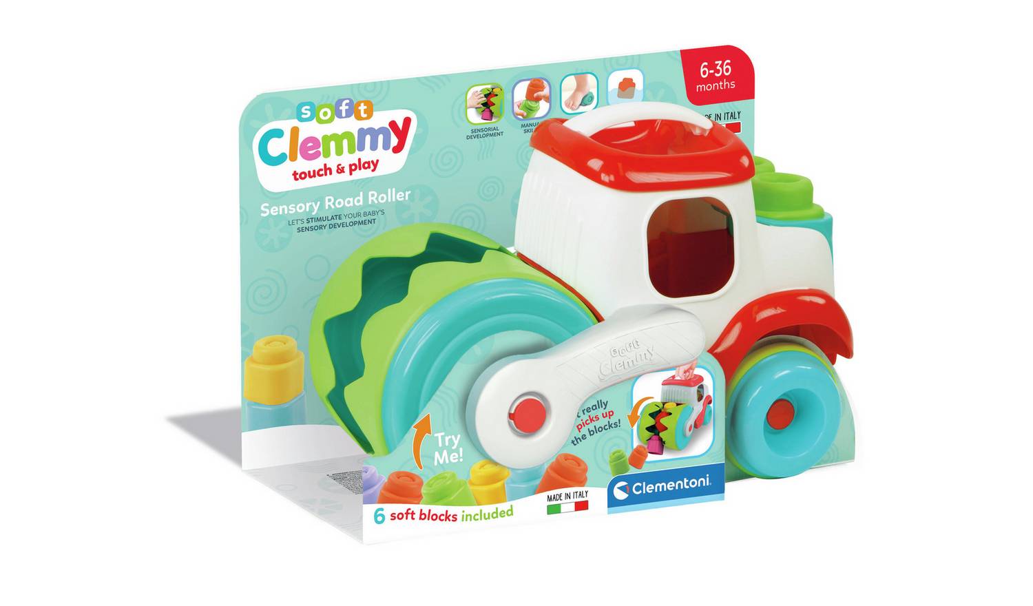Clementoni Soft Clemmy Sensory Road Roller Toy