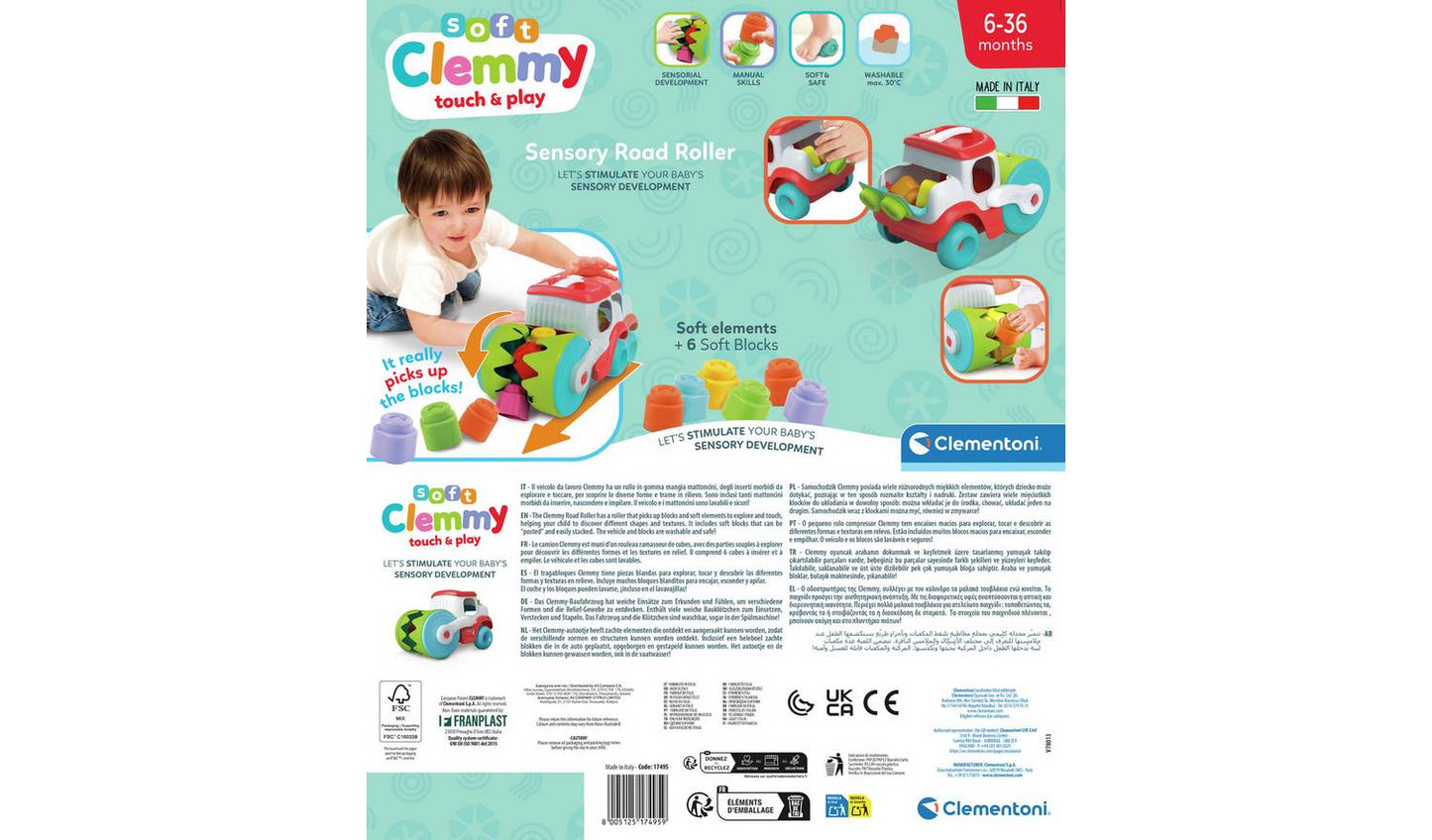 Clementoni Soft Clemmy Sensory Road Roller Toy