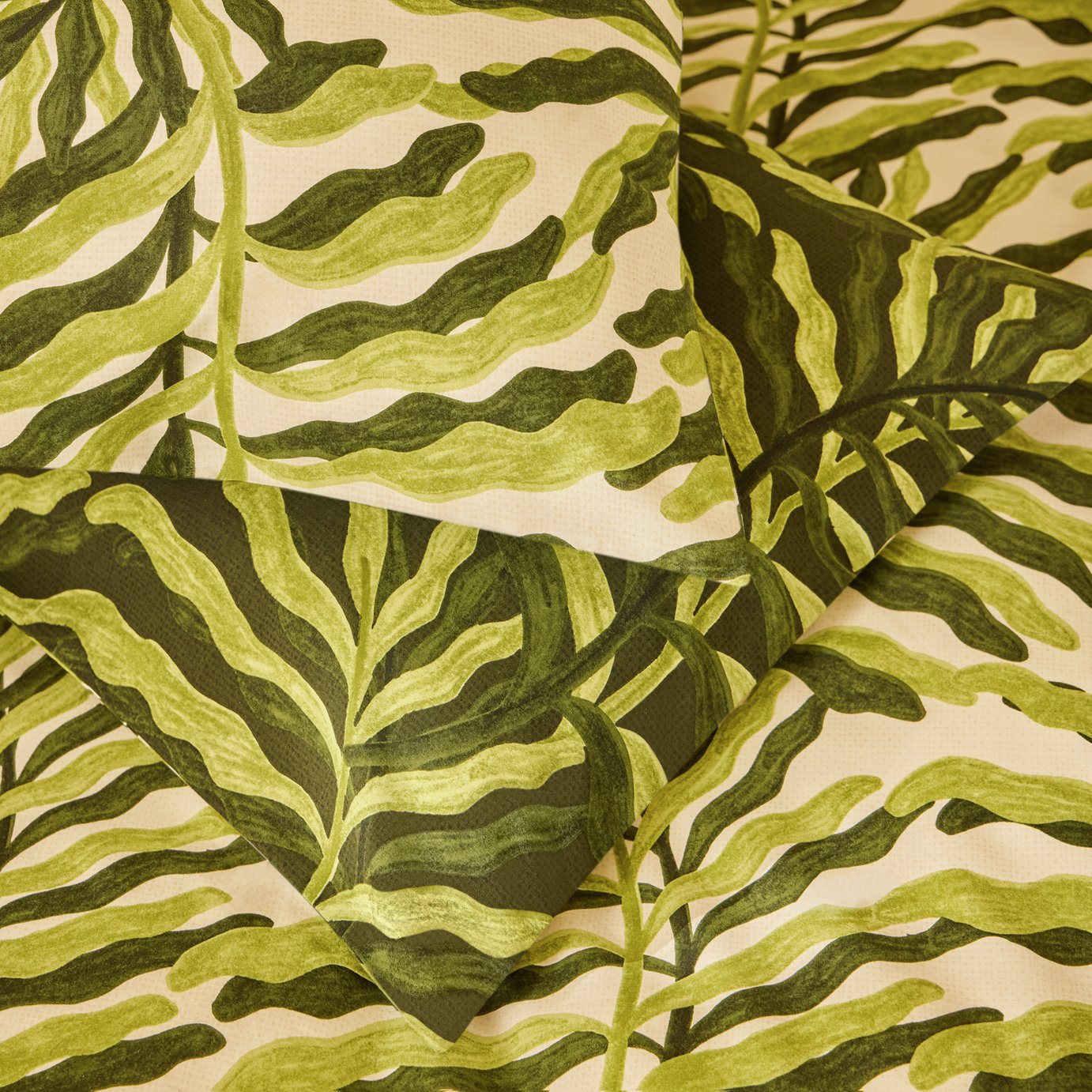 Habitat Leaf Printed Green Bedding Set - Single