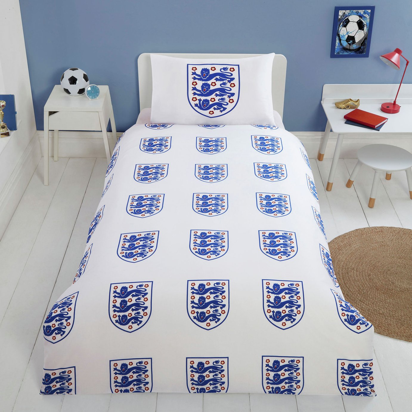 England FC Kids Blue Bedding Set - Single