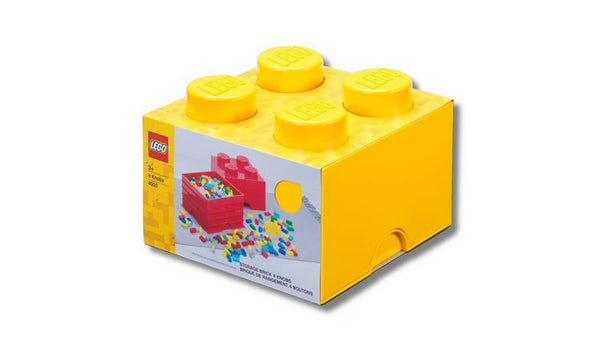 LEGO Storage Brick 4 Knobs - Yellow