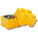 LEGO Storage Brick 4 Knobs - Yellow