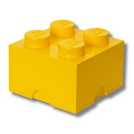 LEGO Storage Brick 4 Knobs - Yellow