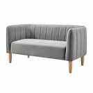 Argos Home Pandora Velvet 2 Seater Sofa - Grey
