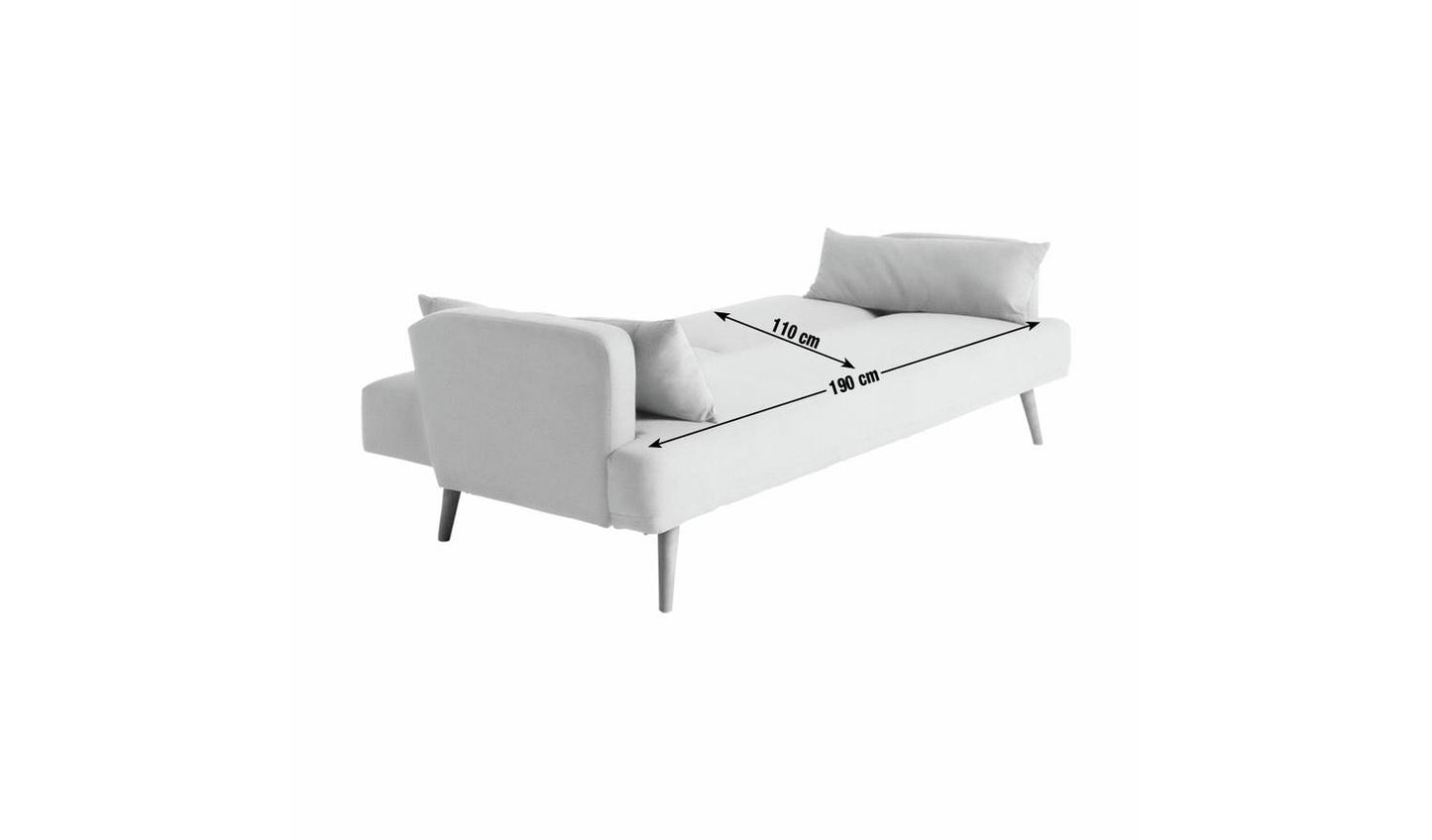 Argos Home Andy Fabric 3 Seater Clic Clac Sofa Bed - Natural