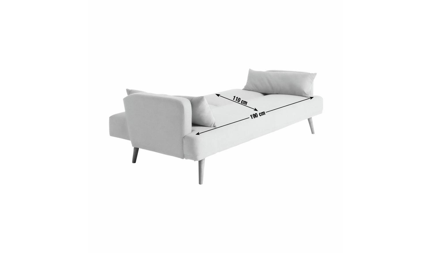 Argos Home Andy Fabric 3 Seater Clic Clac Sofa Bed - Natural