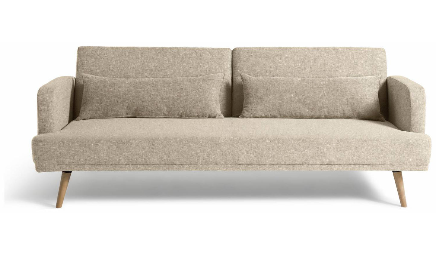 Argos Home Andy Fabric 3 Seater Clic Clac Sofa Bed - Natural