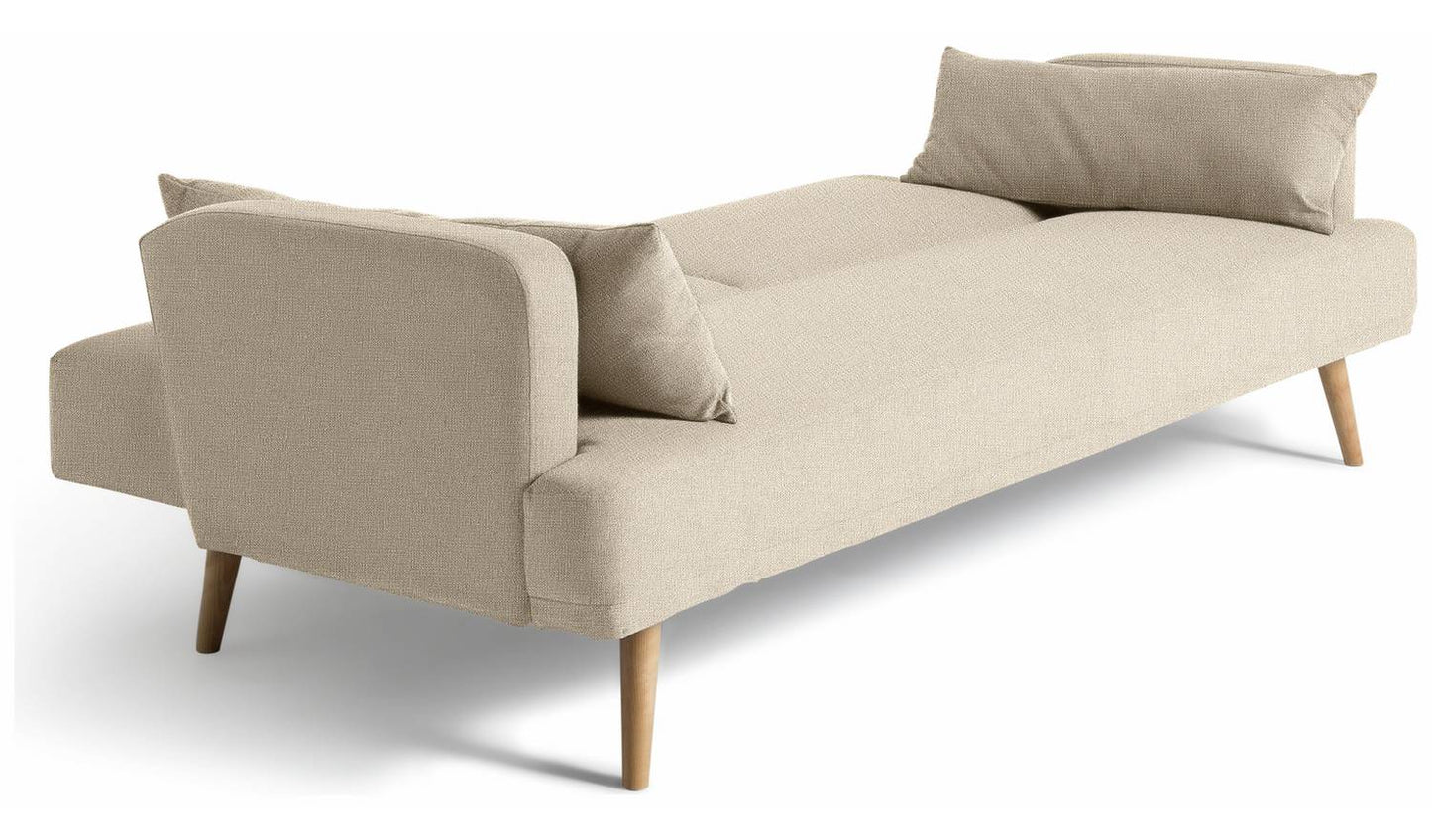 Argos Home Andy Fabric 3 Seater Clic Clac Sofa Bed - Natural