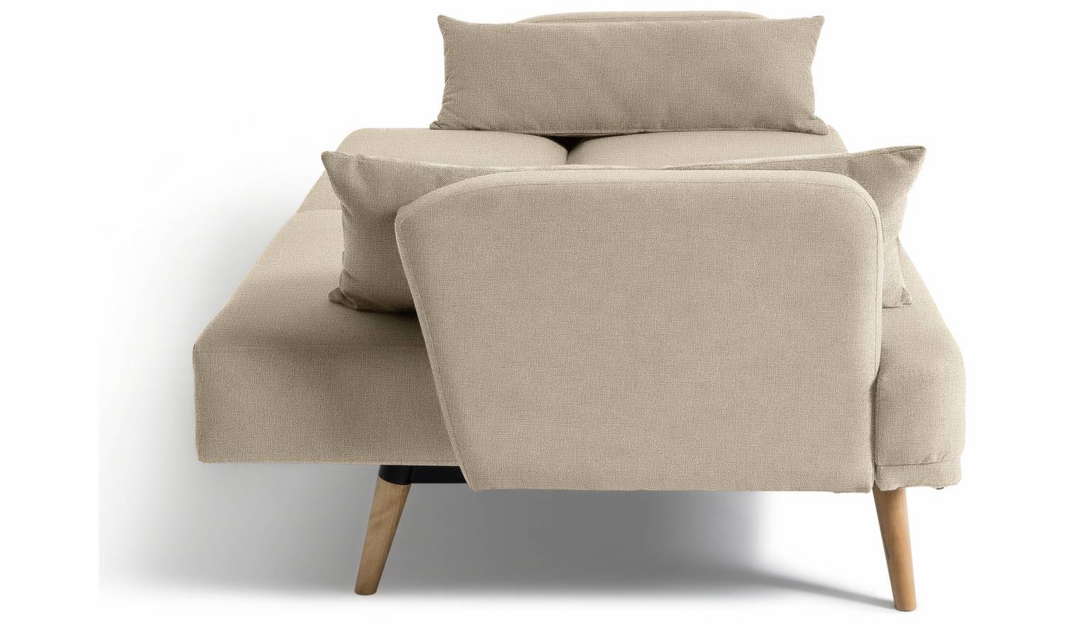 Argos Home Andy Fabric 3 Seater Clic Clac Sofa Bed - Natural
