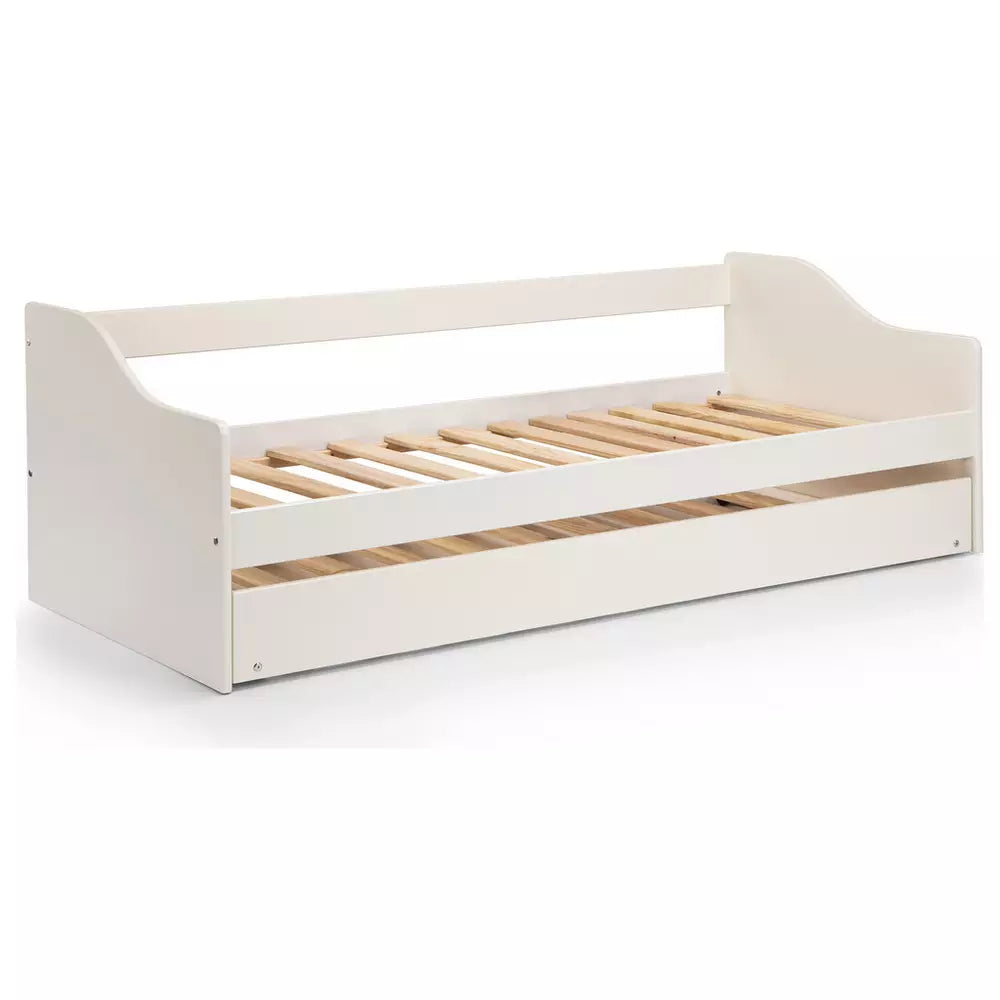 Julian Bowen Elba Trundle Day Bed & 2 Mattresses - White