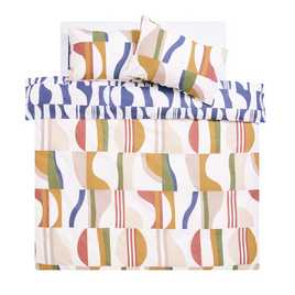 Habitat Geo Off White Bedding Set - Single