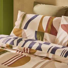 Habitat Geo Off White Bedding Set - Single