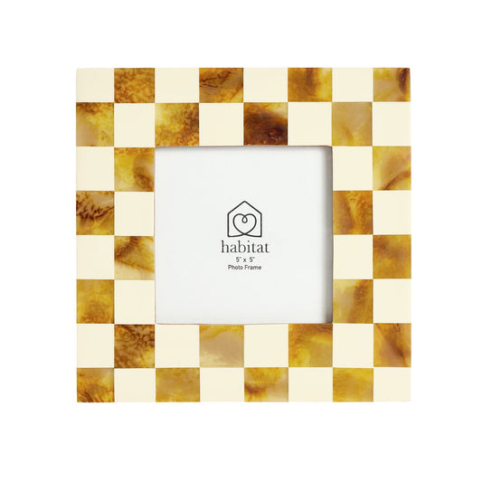 Habitat Checkered Resin Picture Frame - 5x5"