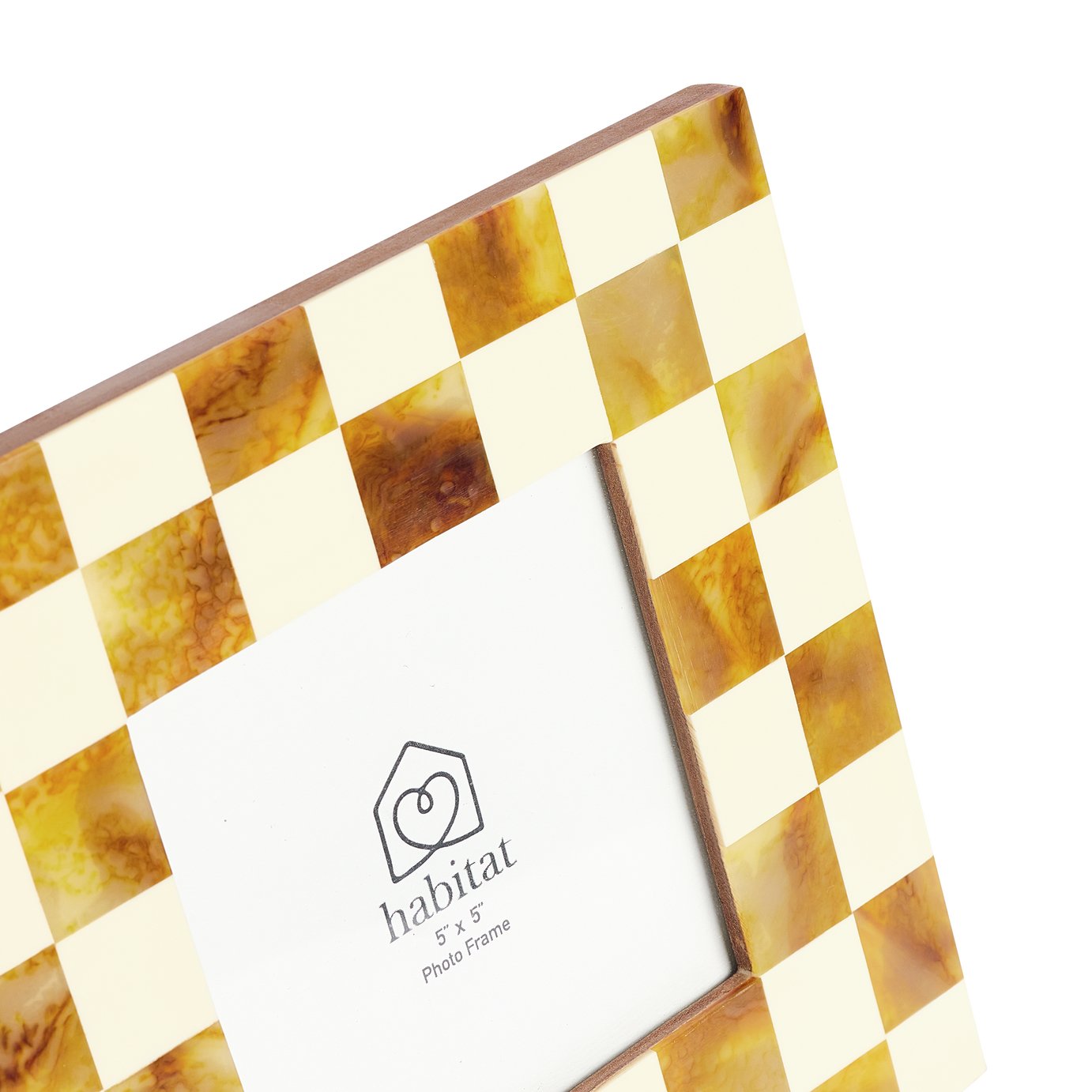 Habitat Checkered Resin Picture Frame - 5x5"