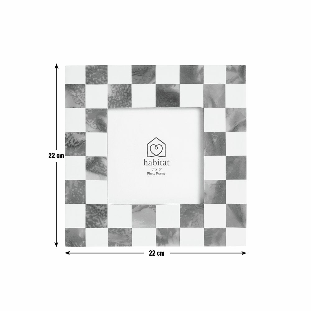 Habitat Checkered Resin Picture Frame - 5x5"