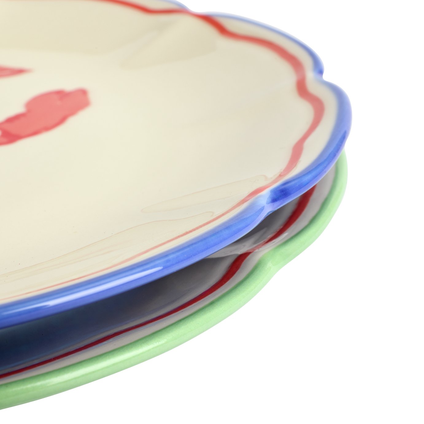 Argos Home Med Coastal 2 Piece Stoneware Side Plates - Cream
