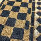 Mighty Mats Chequerboard Black Patio Doormat - 40x120cm