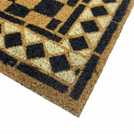Mighty Mats Chequerboard Black Patio Doormat - 40x120cm