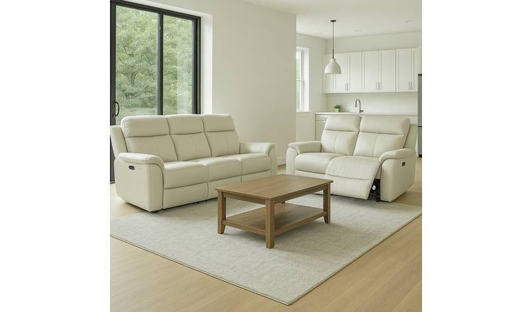 Aspire Kingsmere 3 & 2 Seater Power Recliner Sofa - Pewter