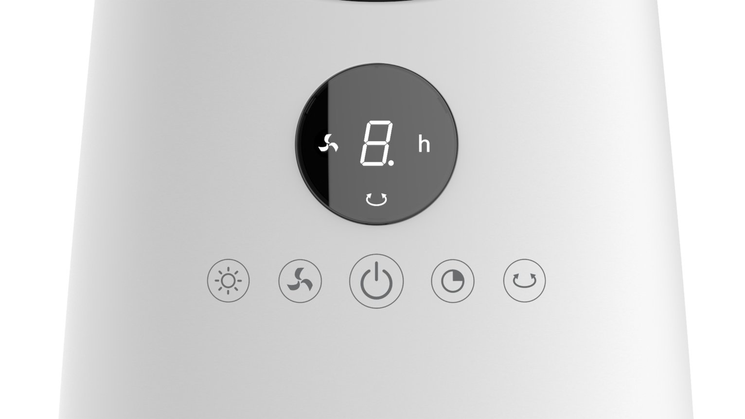 Bush Bladeless White and Black Desk Fan