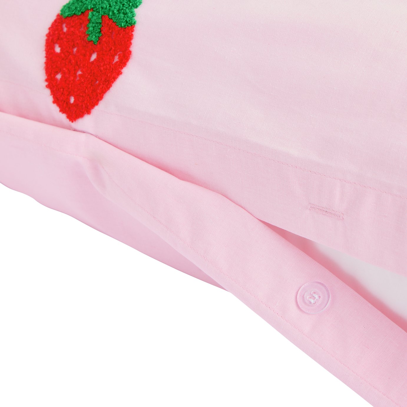 Argos Home Kids Tufted Strawberry Pink Bedding Set - Single
