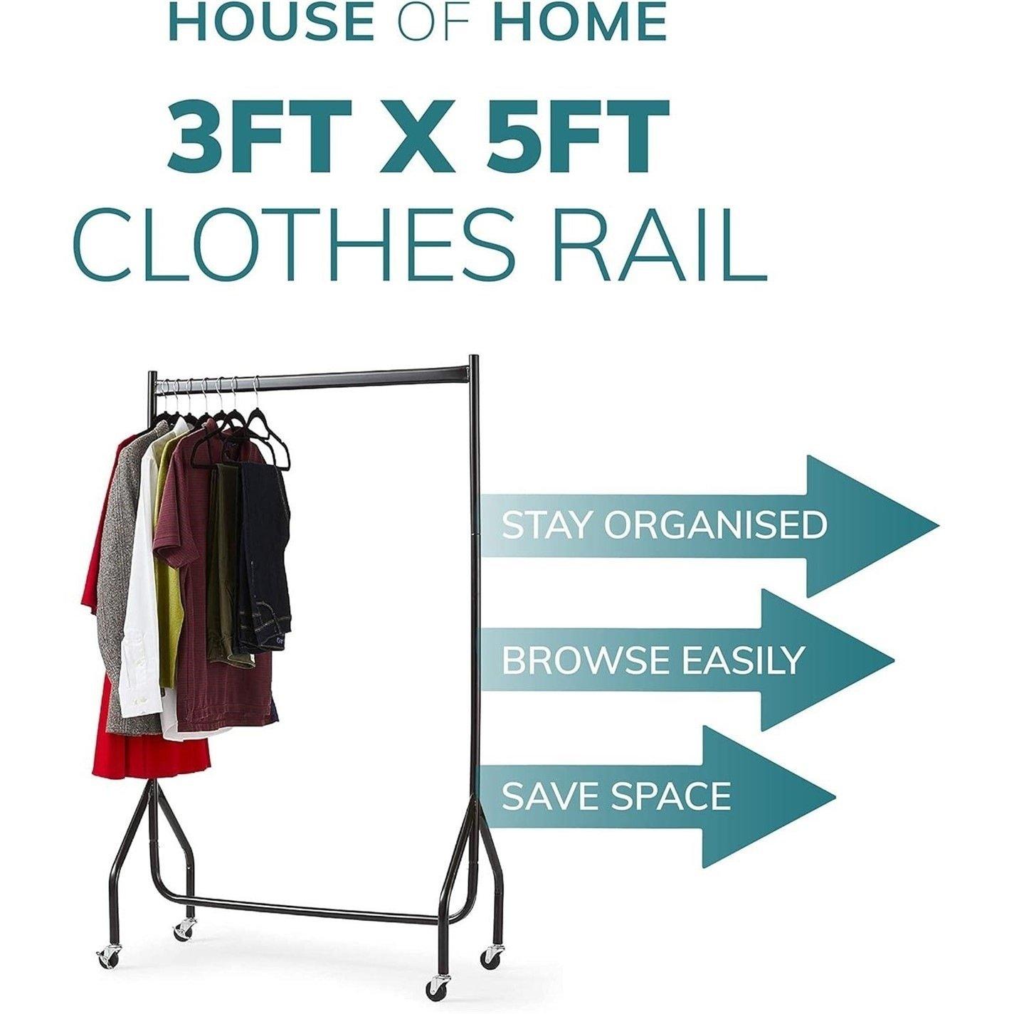 House of Home 3ft Long x 5ft High Quality Heavy Duty Clothes