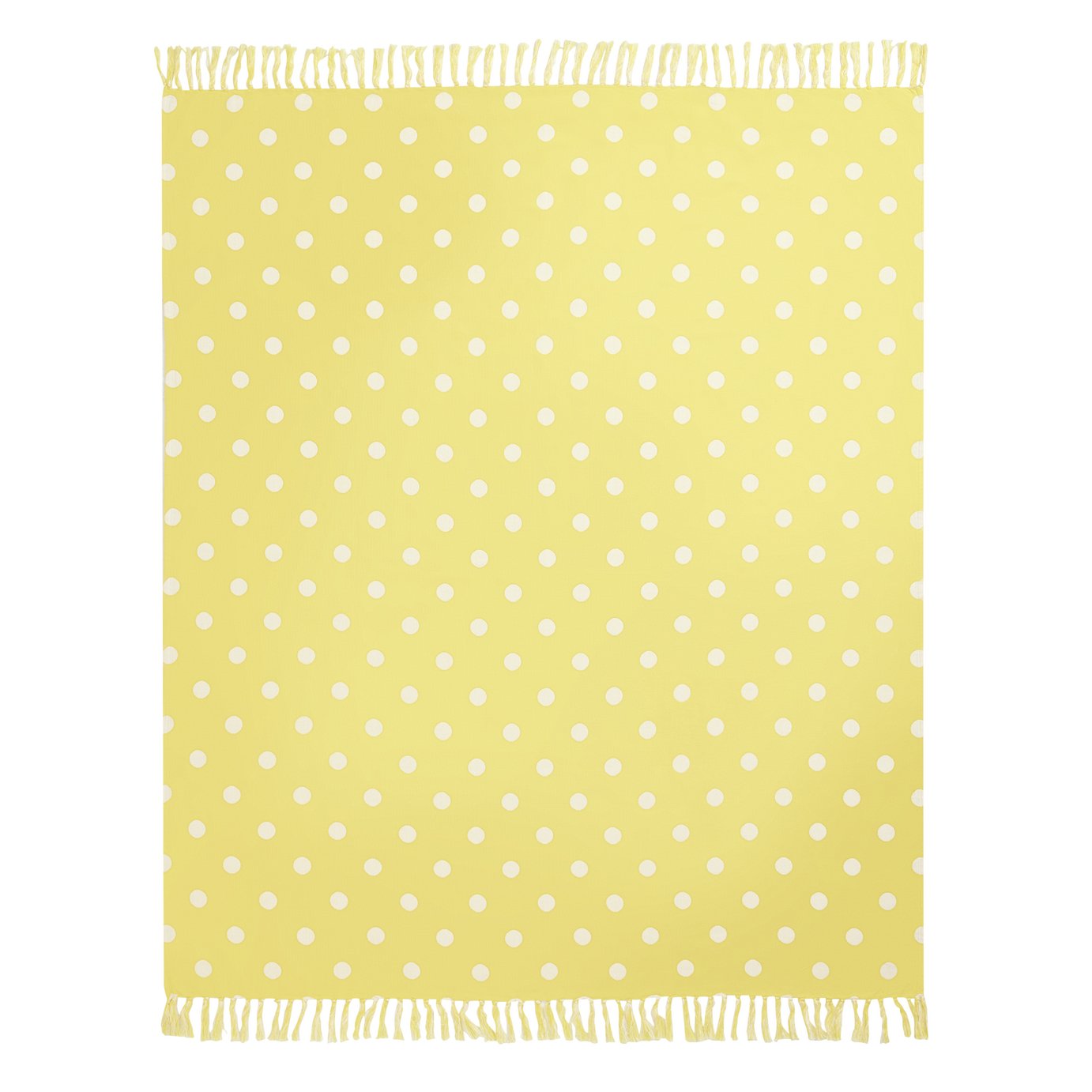Argos Home Polka Dot Woven Throw - Yellow - 150x125cm