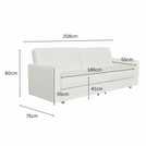 Aspire Vault 2 Seater Storage Sofa Bed - Grey