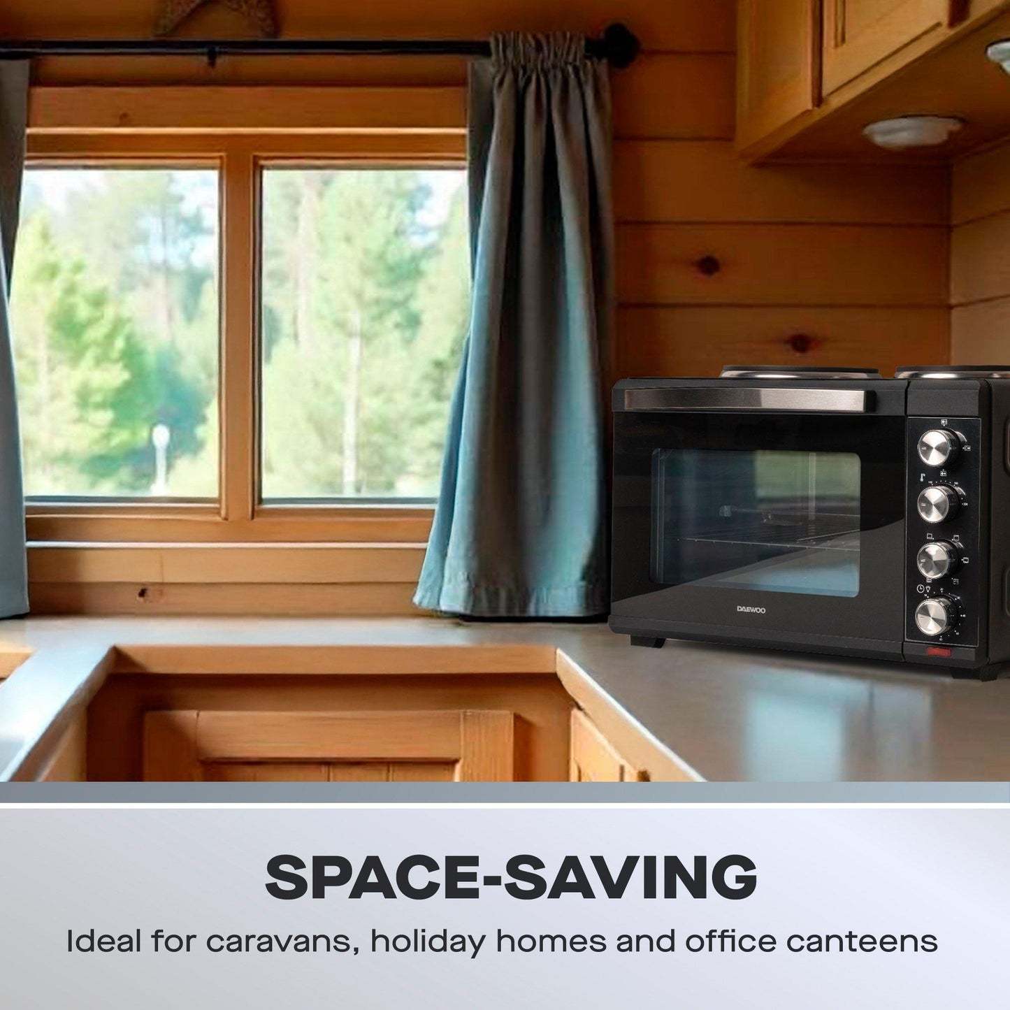 3000W 42L Countertop Oven with Hot Plates & Rotiss