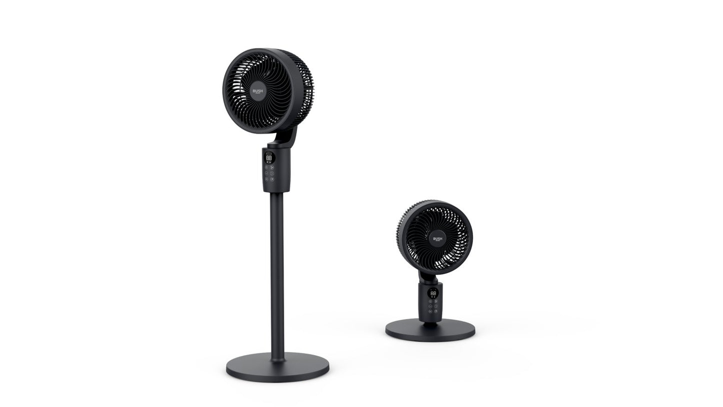 Bush 3D Oscillation Black Pedestal Fan - 8 Inch