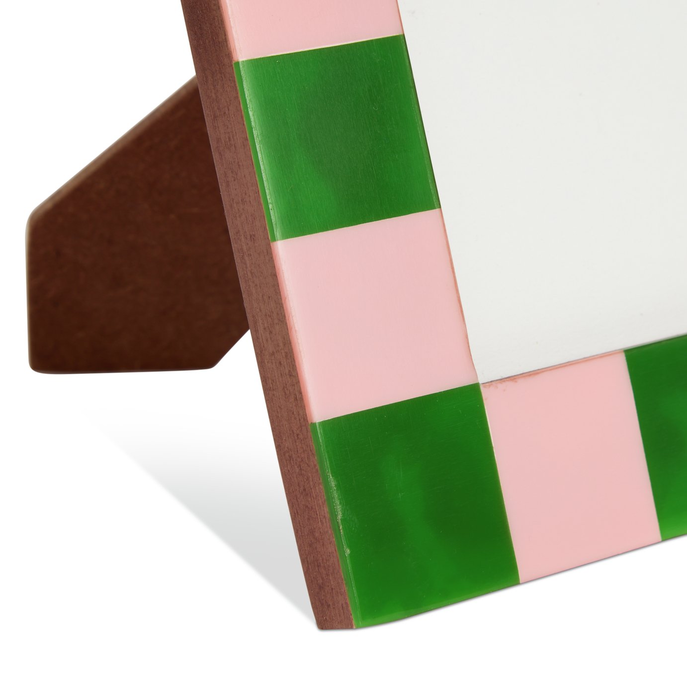 Habitat Brights Checkerboard Pink & Green Resin Picture Frame - 4x6"