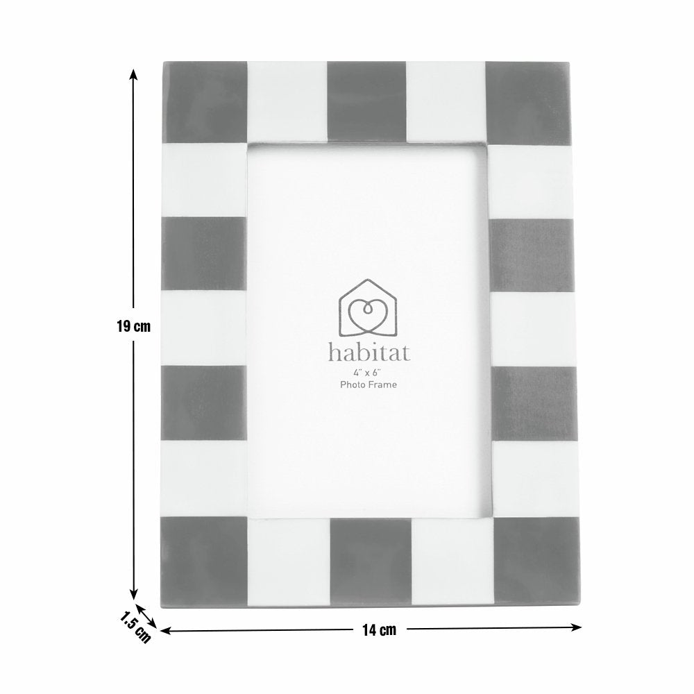 Habitat Brights Checkerboard Pink & Green Resin Picture Frame - 4x6"