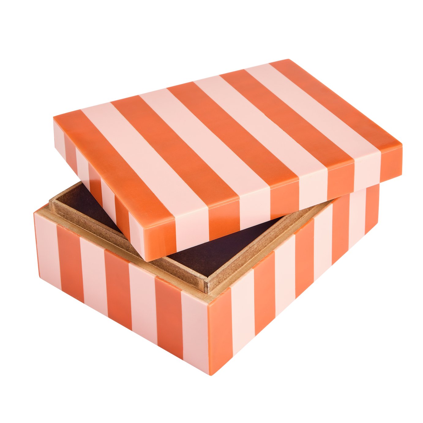 Habitat Brights Checkered Set of 3 Trinket Boxes - Pink & Red