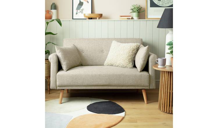 Argos Home Evie Fabric 2 Seater Sofa - Natural