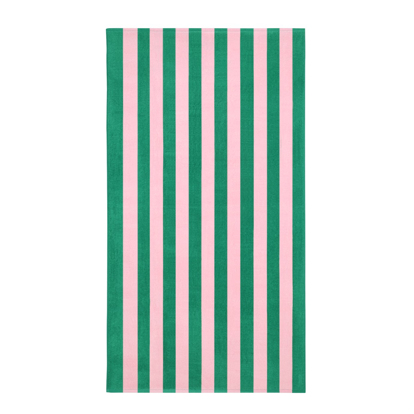 Habitat Stripe Beach Towel - Pink & Green