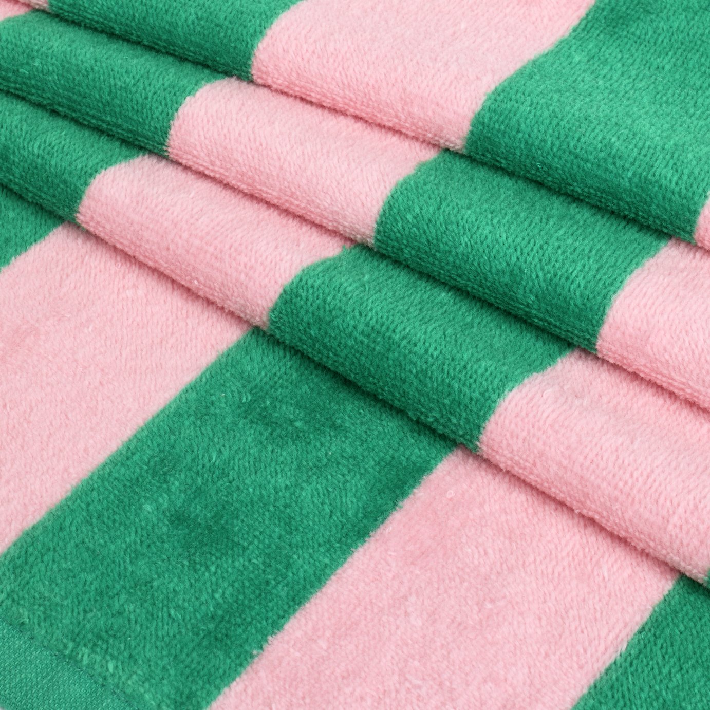 Habitat Stripe Beach Towel - Pink & Green