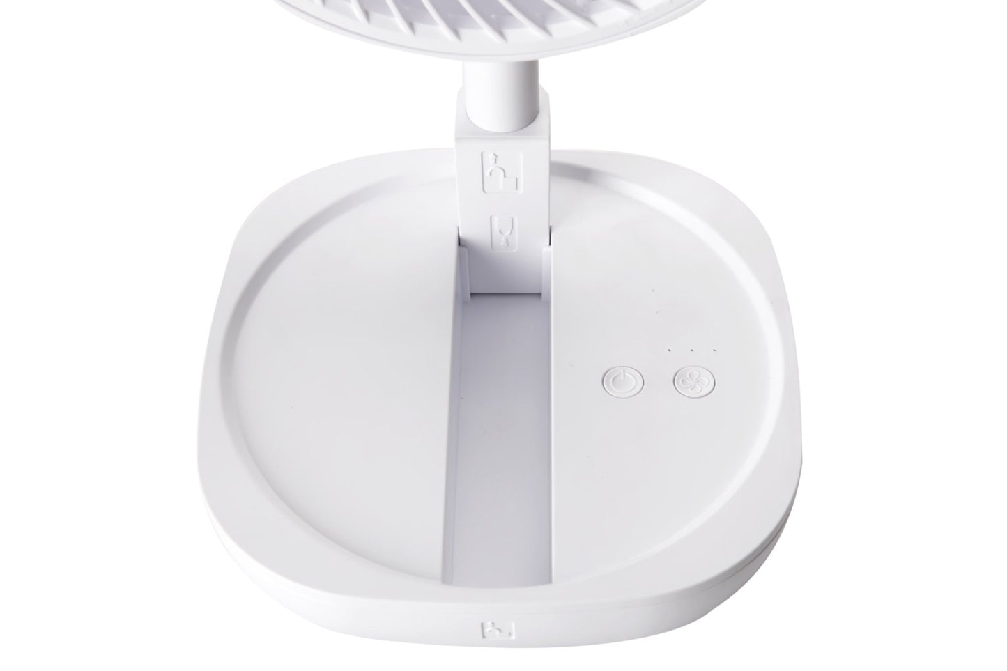 Bush Rechargeable and Foldable White Pedestal Fan - 8 Inch