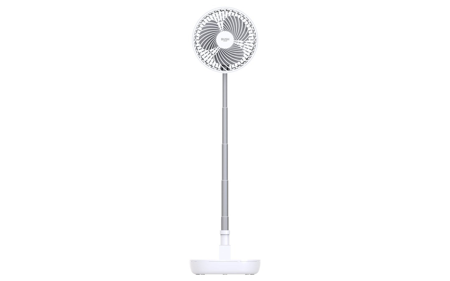 Bush Rechargeable and Foldable White Pedestal Fan - 8 Inch