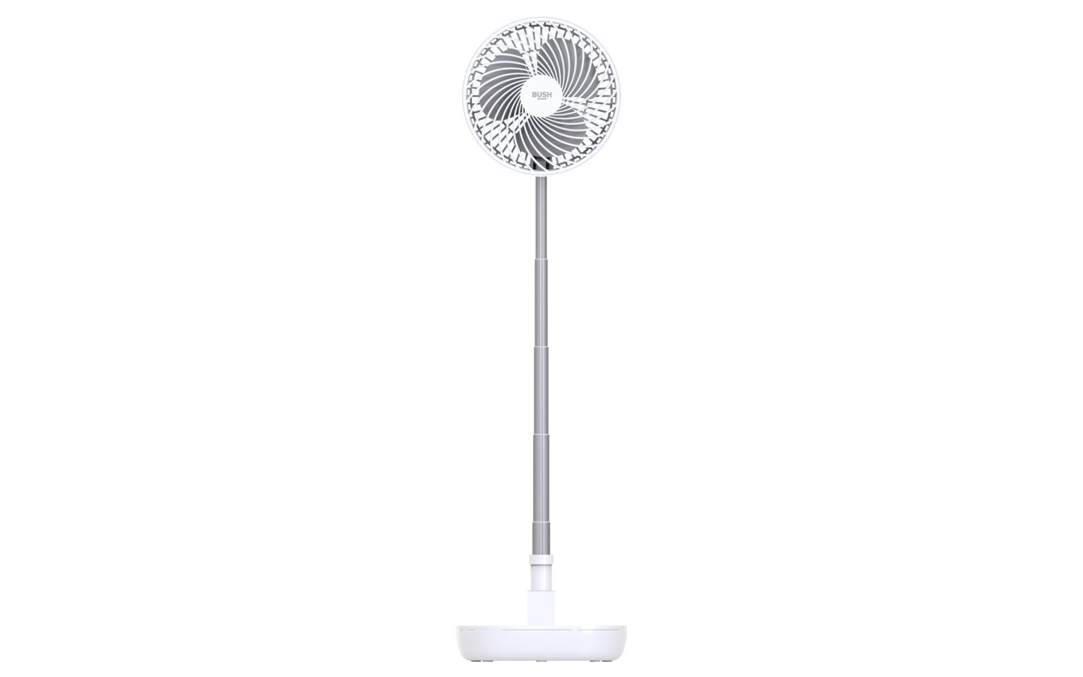 Bush Rechargeable and Foldable White Pedestal Fan - 8 Inch