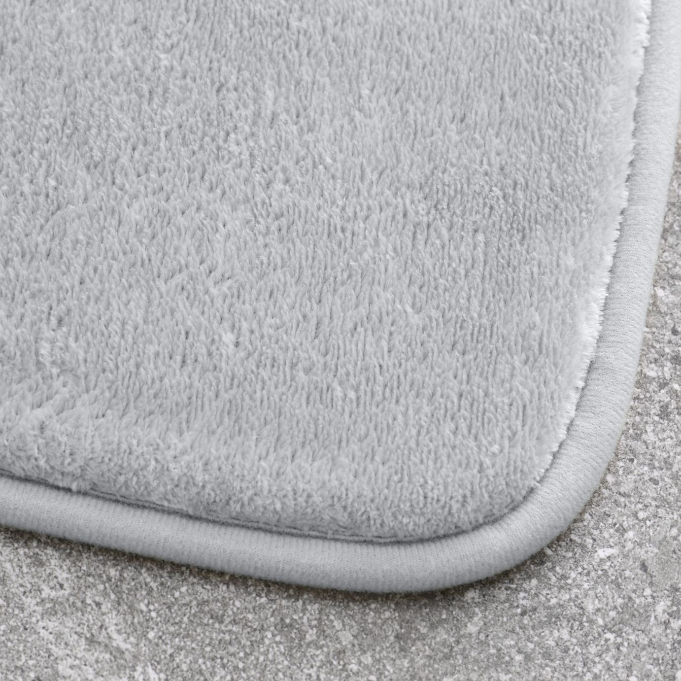 Catherine Lansfield Silver Memory Foam Bath Mat - 50x80cm