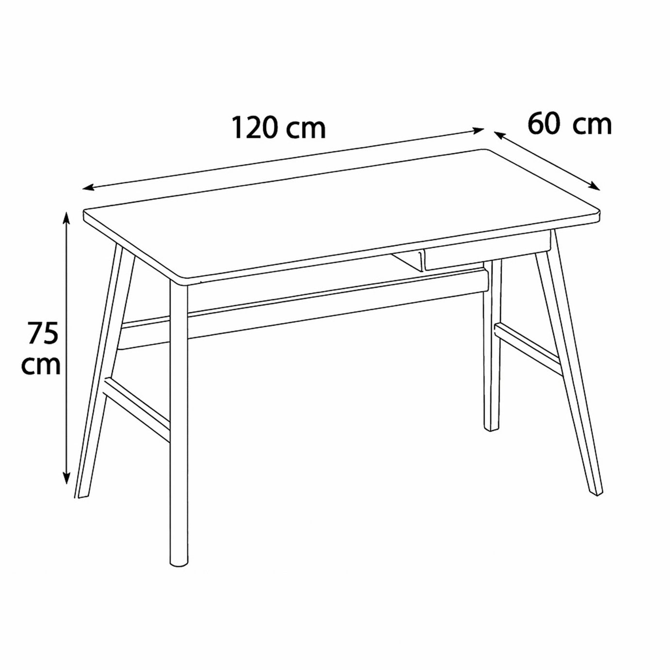 Furniture To Go Barnett 1 Drawer Office Desk - Natural