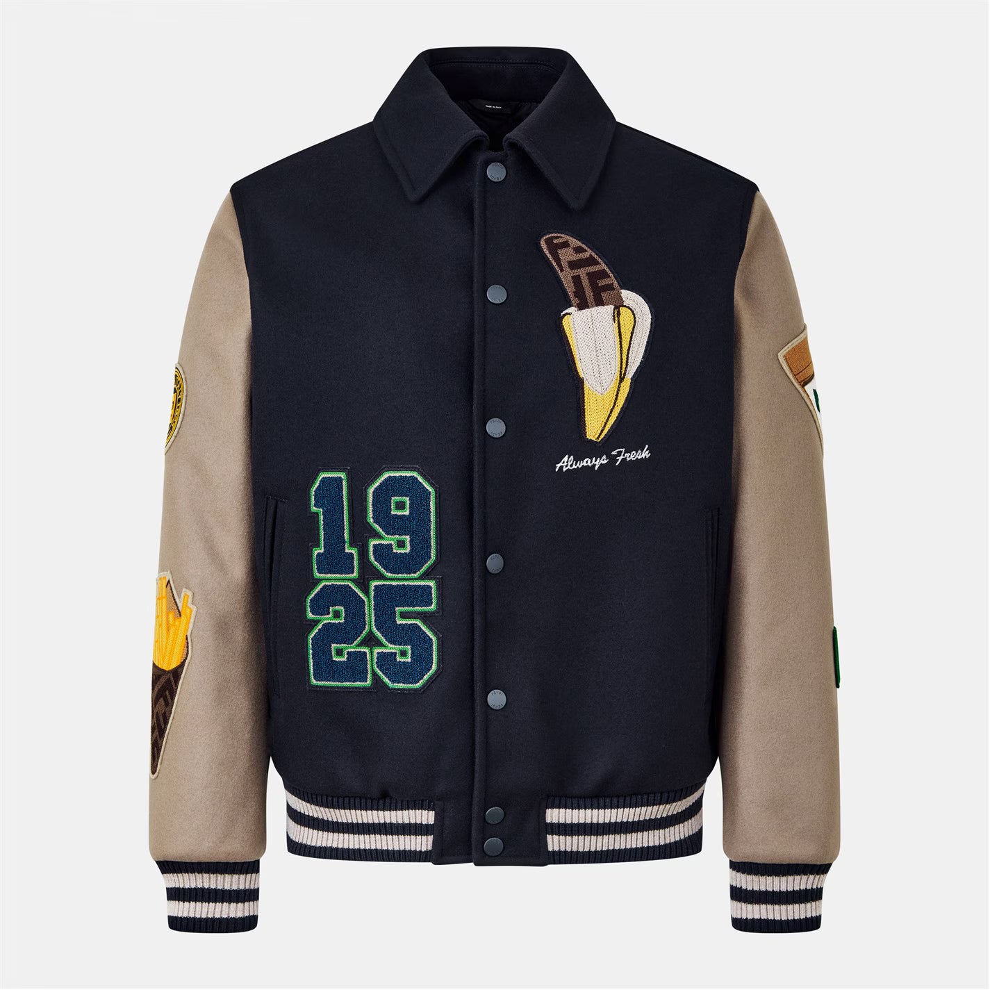 Men's lic Wool Long Sleeve Coach Jacket