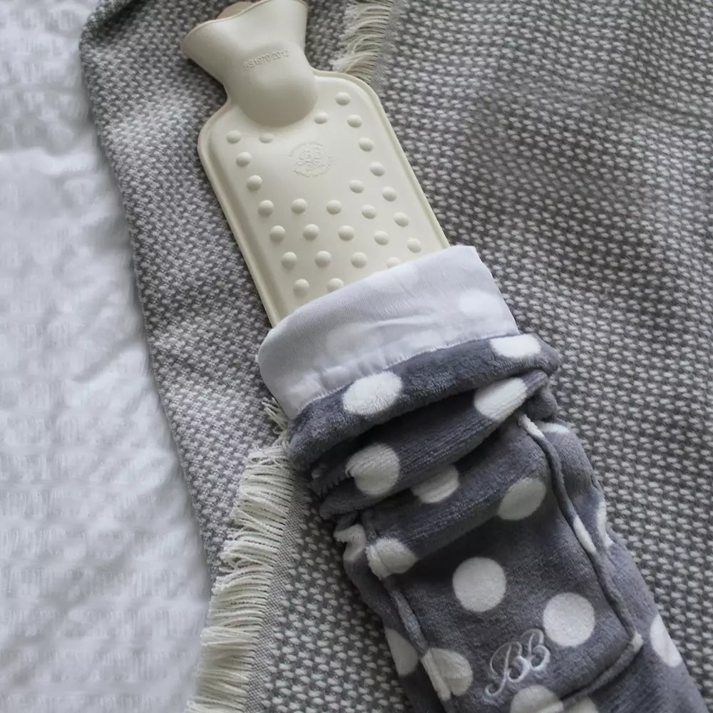The Body Hot Water Bottle By YUYU – Grey Polka