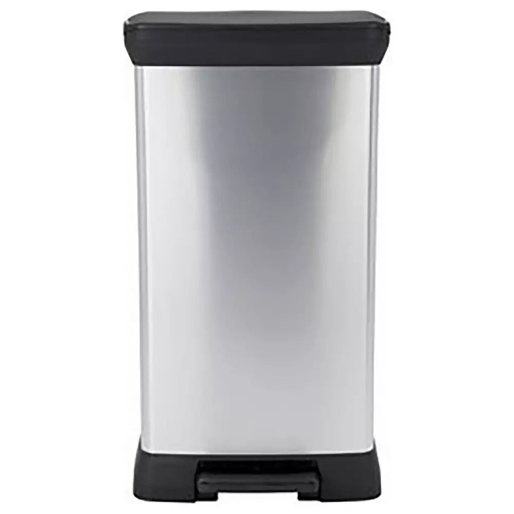 Curver 50 Litre Deco Pedal Bin - Silver
