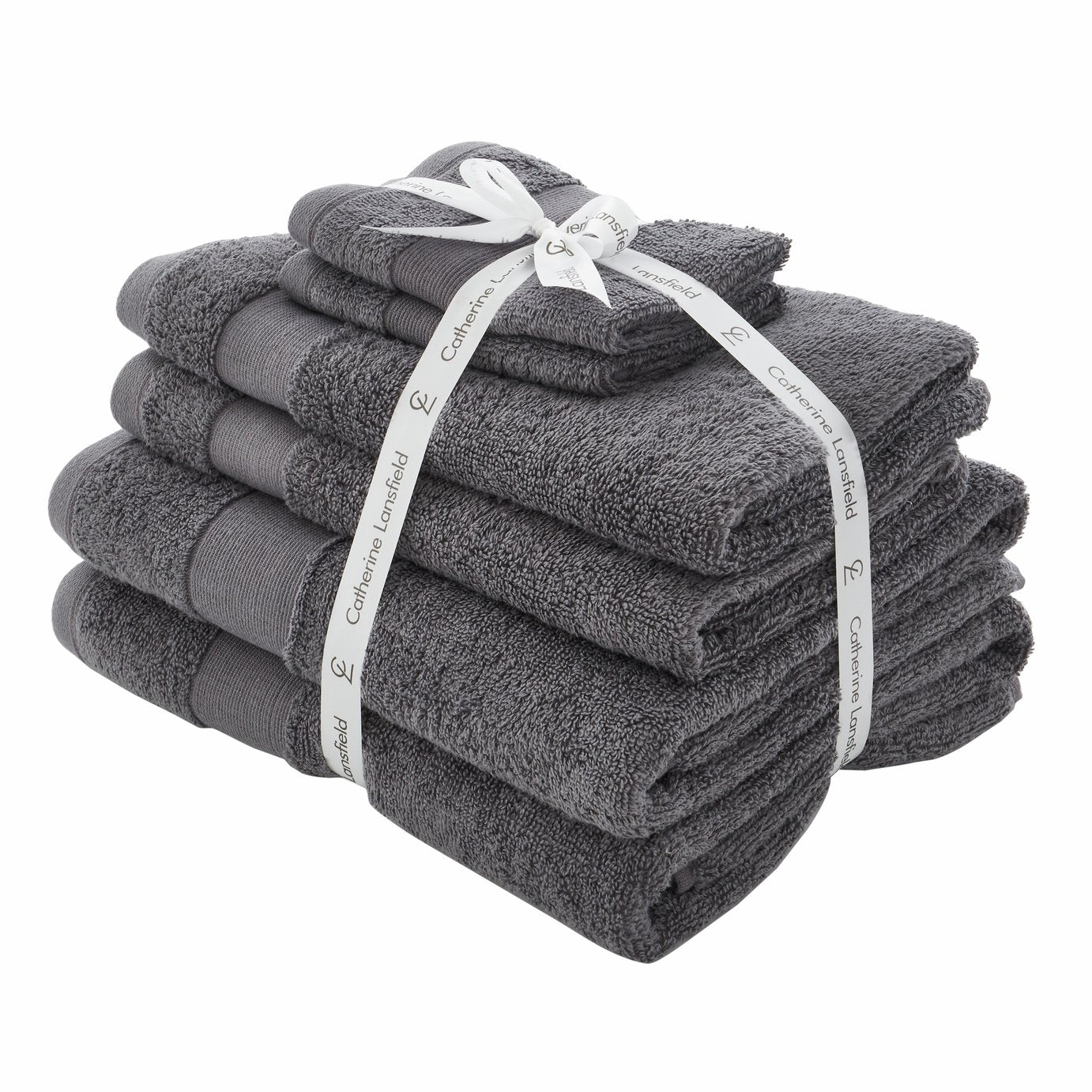 Catherine Lansfield Anti Bacterial Towel Bale - Charcoal